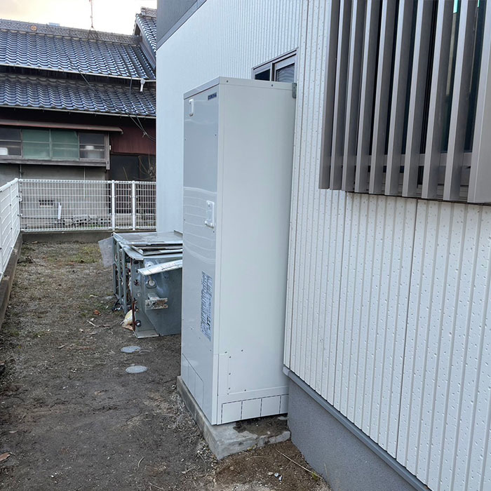 豊前市久路土　I様邸　コロナ　電気温水器 フルオート 460L設置・工事事例