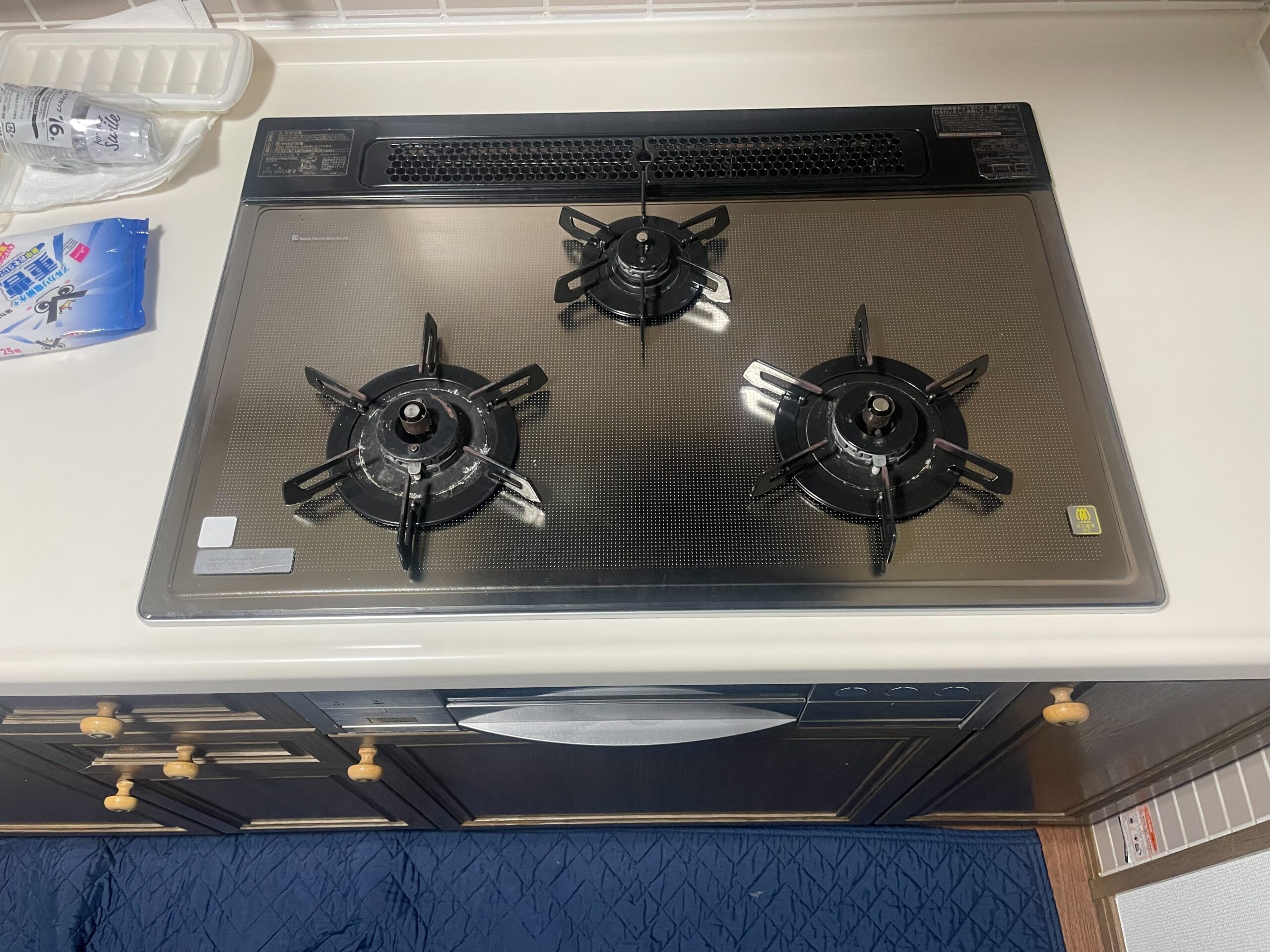 【那珂川市】ハーマン製ビルトインコンロからリンナイ（RS71W36T2RVW）へ交換施工事例